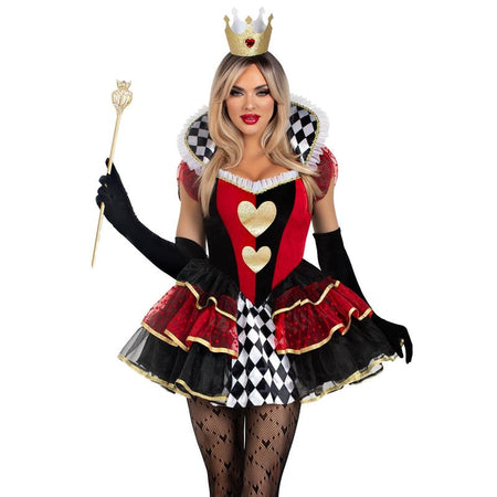 Queen of Hearts Wonderland Halloween Costume Dress