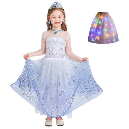 Kids' Princess Dress Costume Set with Versatile Skirt for Toddler Girl Halloween Christmas Party Outfit