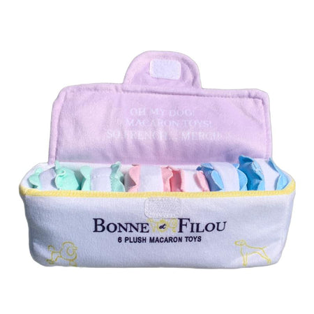 Plush Macaron Squeaky Dog Toy