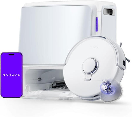 NARWAL Freo Z10 Robot Vacuum and Mop Combo, Tangle Free Robot Mop, 15,000Pa Suction, Adapts to Hard-To-Reach Areas, Self-Emptying, Mop Washing & Drying, Obstacle Avoidance, for Pet Hair & Hard Floor