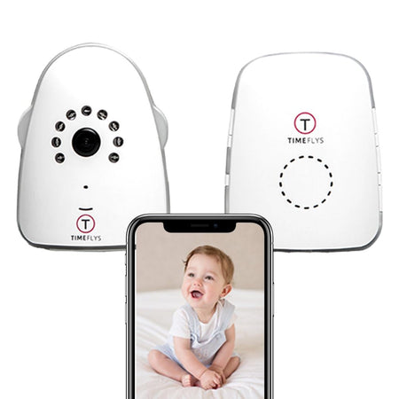 TimeFlys Smart Baby Monitor with Audio and IP Cam WiFi Pet Camera Video Indoor IP Camera Super Long Range Up to 2000 Feets Home Security Camera Night Vision Two-Way Audio