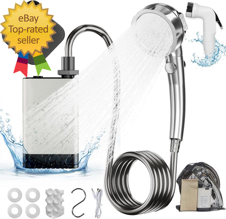 Portable Shower for Camping, Rechargeable Electric Camping Shower Pump