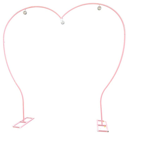 Its about Time Weddings Pink Heart Shaped Backdrop Stand Weddings Bridal Shower Party Decoration Tall Pink, Ceremony Arch Decor, Floral Arches Wedding 8.2Ft X7.8Ft