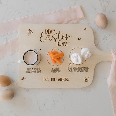 Personalized Easter Bunny Treat Board - Personalized Easter Gift - Easter Bunny Tray - Custom Easter Tray- Easter Basket - Easter Basket Tag