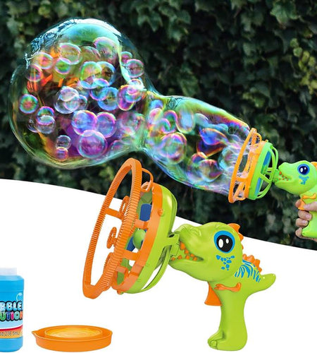 Bubble Machine Dinosaur Bubble Machines for Children, Toy with Bubble Solution, Boys & Girls Games, Garden & Outdoor Easter Gifts