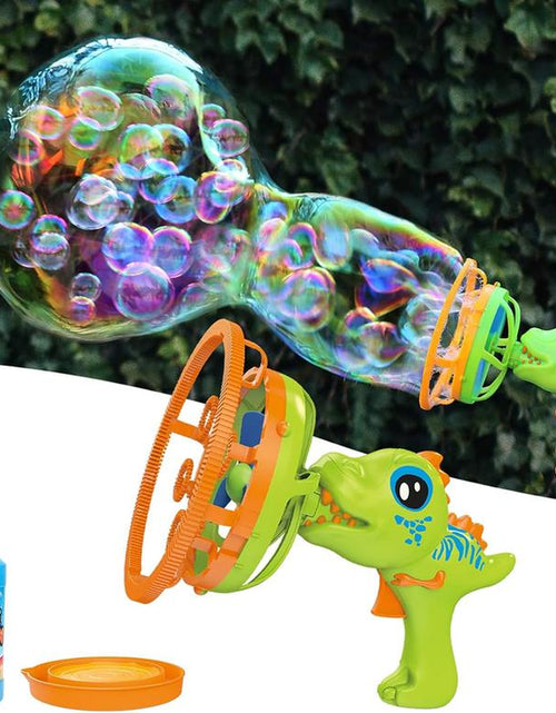 Load image into Gallery viewer, Bubble Machine Dinosaur Bubble Machines for Children, Toy with Bubble Solution, Boys &amp; Girls Games, Garden &amp; Outdoor Easter Gifts
