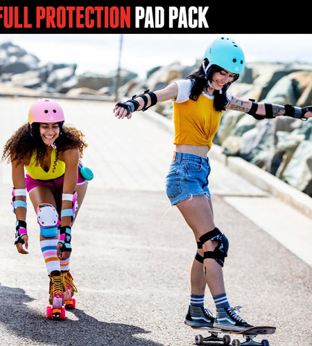 Saver Series 3-Pack Pad Set– Ideal for Skateboarding, In-Line Skating, Roller Skating, and Biking
