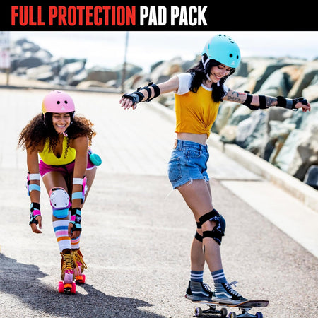 Saver Series 3-Pack Pad Set– Ideal for Skateboarding, In-Line Skating, Roller Skating, and Biking