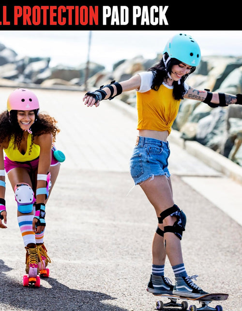 Load image into Gallery viewer, Saver Series 3-Pack Pad Set– Ideal for Skateboarding, In-Line Skating, Roller Skating, and Biking
