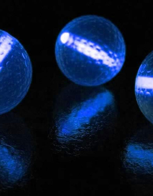 Load image into Gallery viewer, Night Golf Balls - 20 Reusable Glow in the Dark Plastic Golf Balls with Blue Glow Inserts
