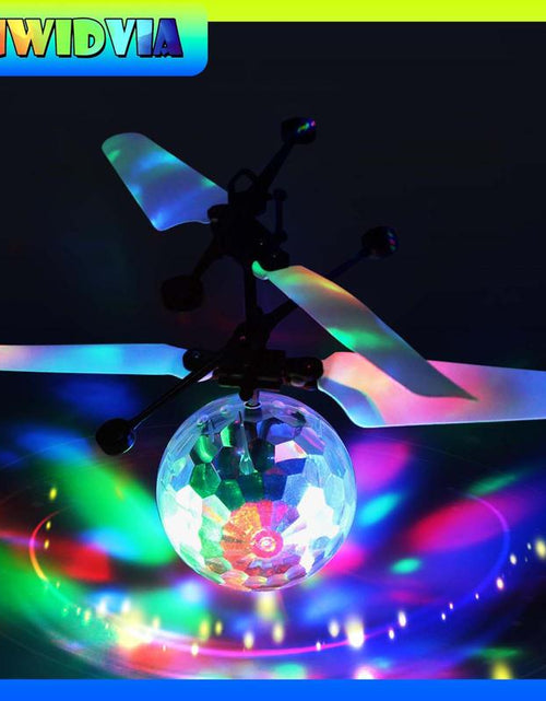Load image into Gallery viewer, Allaugh Flying Ball Toys, RC Toy for Kids Boys Girls Rechargeable Light up Ball Drone Infrared Induction Helicopter with Remote Controller for Indoor and Outdoor Games
