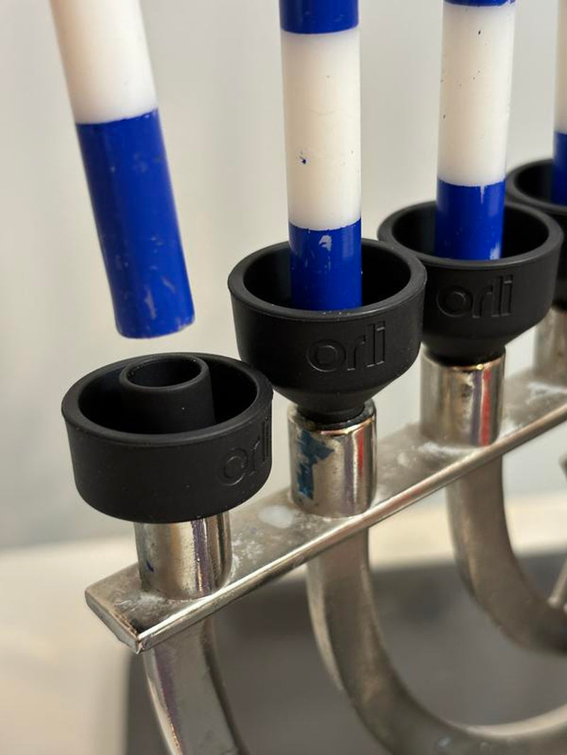 Orli Silicone Candle Cups for Chanukah Menorahs, Judaica by the Candleware Collective, #Hanukkah Candlestick Holder #Jewishtiktok Shabbat Candles