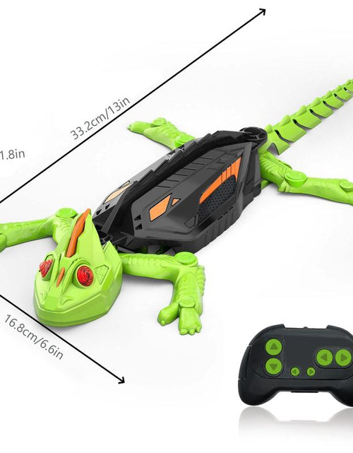 Load image into Gallery viewer, Wall Climbing RC Gecko Toy – Rechargeable Remote Control Robot with LED Eyes, STEM Tech Toy Gift for Kids Ages 6-12, Climbs Walls &amp; Smooth Surfaces
