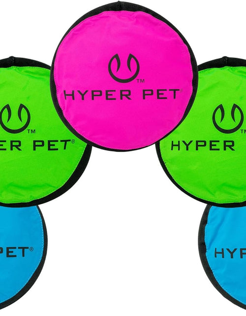 Load image into Gallery viewer, Flippy Flopper 9" Flying Disc Soft Dog Toy, Floats in Water &amp; Safe on Teeth, for All Breeds, Pack of 5 (Colors May Vary)
