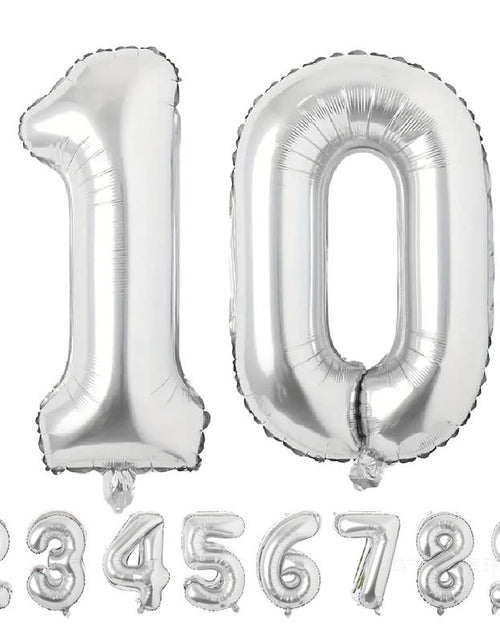 Load image into Gallery viewer, 40 Inch Jumbo Number Foil Balloons, Birthday Party Decoration, Gold, Silver, Rose Gold, Foil Big Number Balloon for Birthday Party,Wedding, Engagement
