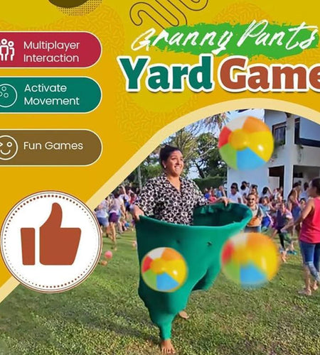 Granny Pants Yard Game, Toss Game Set,2Pcs Granny Pants Outdoor Game for Adults, 8 Elastic Balls+Pump, Perfect for Family Reunion Games, Backyard Gatherings & Team Games,Lawn Games