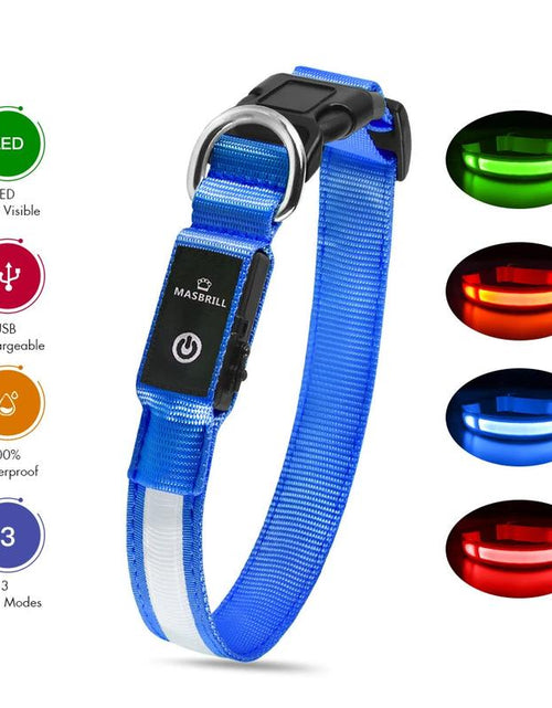 Load image into Gallery viewer, MASBRILL Dog Collar Luminous Pet Supplies Dog Collar Waterpoof Safety Collars
