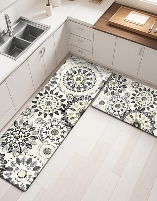 Load image into Gallery viewer, [Fallfreshness] HEBE anti Fatigue Kitchen Rug Sets 2 Piece Non Slip Kitchen Mats for Floor Cushioned Kitchen Rugs and Mats Waterproof Comfort Standing Mat Runner for Kitchen, Home Office, Sink, Laundry

