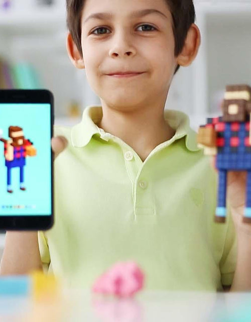 Load image into Gallery viewer, PIXIO Mini Safari 137 Magnetic Blocks in 6 Colors and Free Mobile App for Design
