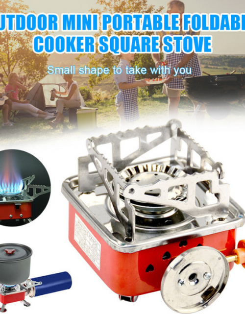 Load image into Gallery viewer, Portable Square Camping Stove for Outdoor Use
