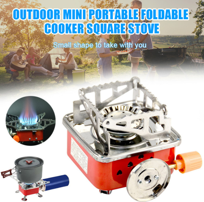 Portable Square Camping Stove for Outdoor Use