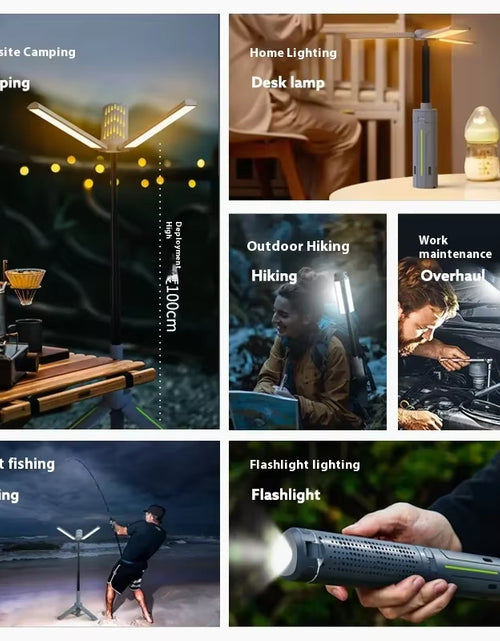 Load image into Gallery viewer, Telescopic Camping Lantern 8000Mah Rechargeable Waterproof Flashlights Dimmable Camping Lamp Emergency Camping Hiking Light

