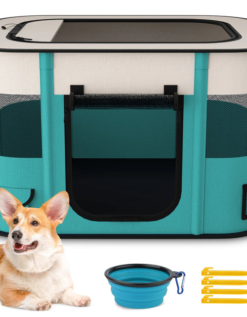 Load image into Gallery viewer, Pet Playpen, Foldable Portable Dog Cat Playpens Exercise Kennel Tent, Removable Shade Cover, Indoor Outdoor Travel Camping Use(M)

