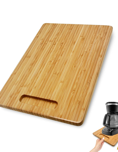 Load image into Gallery viewer, Bamboo Appliance Sliders for Kitchen Appliances, Sliding Tray with Silent Rub...
