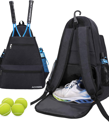 Tennis Bag Tennis Backpack - Large Tennis Bags for Women and Men to Hold Tennis Racket,Pickleball Paddles, Badminton Racquet, Squash Racquet,Balls and Other Accessories