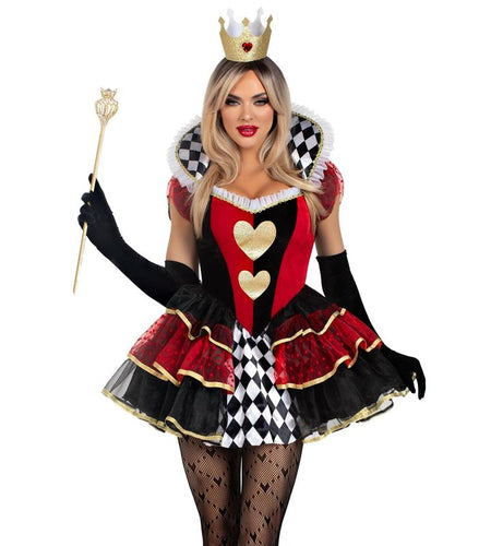 Queen of Hearts Wonderland Halloween Costume Dress