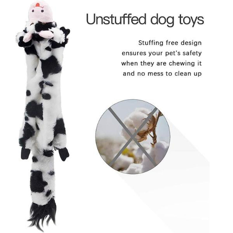 Dog Squeaky Toys 5 Pack, Pet Toys Crinkle Dog Toy No Stuffing Animals Dog Plush Chew for Large Dogs and Medium Dogs Squeeky