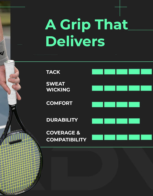 Load image into Gallery viewer, Maxtac Tacky Tennis Overgrip - 12 Pack Extremely Sticky Non-Slip Tennis Grips Overgrip - Razor-Thin &amp; Easy to Use Pro Tennis Racquet Grip Tape, White
