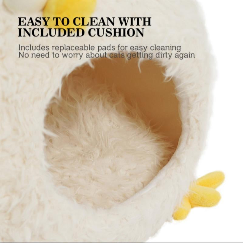 Cute Chicken Design Pet House, Semi-Enclosed Pet Bed, Soft & Comfortable Pet Nest, Pet Supplies for Small Dogs & Cats