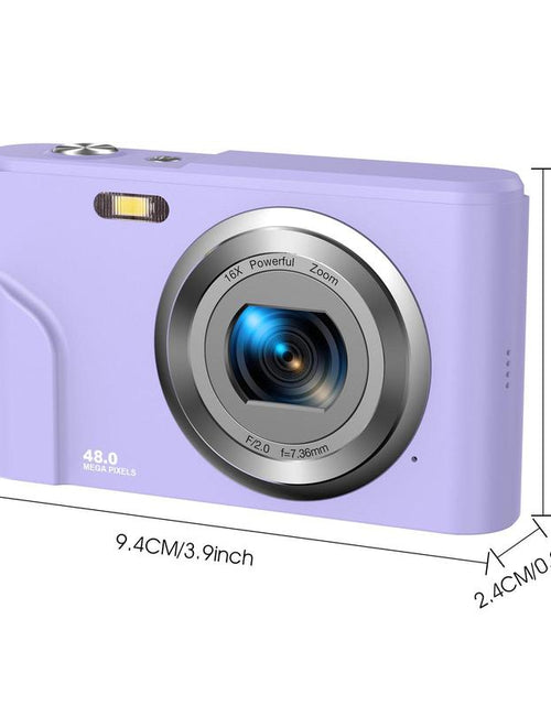 Load image into Gallery viewer, Auto Focus Digital Camera, 1 Count Full HD 1080P/48MP Mini Digital Cameras with 32G Memory Card, Compact Portable Camera, 16X Zoom Digital Camera Pictures For, Photo Camera, Shoot Cameras, Pocket Camera
