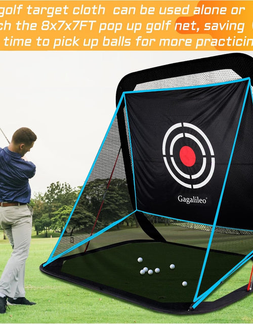 Load image into Gallery viewer, Golf Pop-Up Hitting Cage: 8X7X7Ft Practice Net with Target Portable Backyard Garage Training for Driving Chipping Swing Beginners &amp; Golf Enthusiasts

