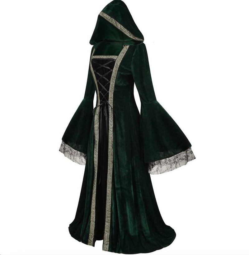 Women'S plus Size Medieval Dress Costume for Renaissance Princess - Accessories, Womenswear Lace Adjustable Sleeve Breathable Vampire Costume