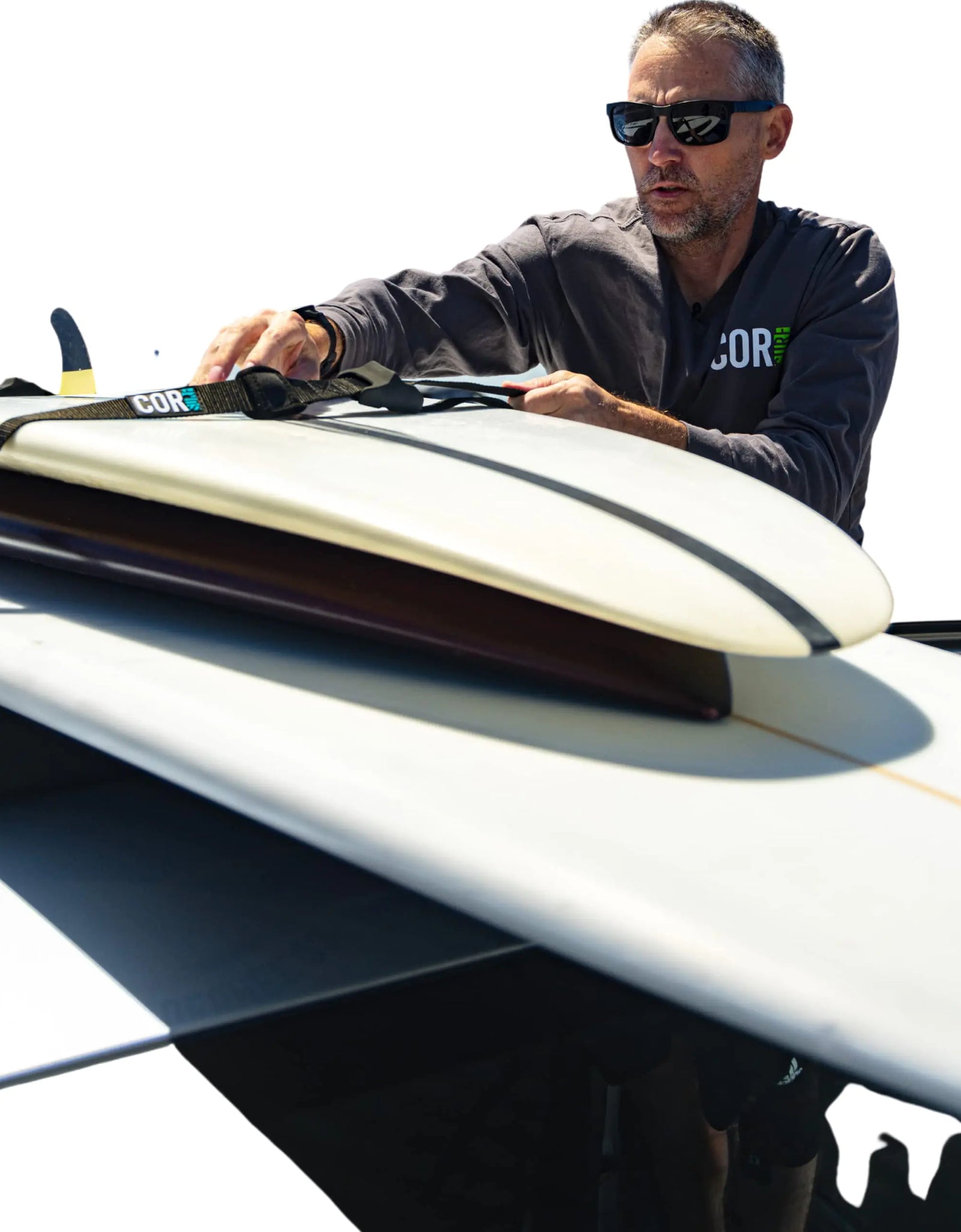 Universal SUP Surf Soft Rack for Cars | Paddle Board Soft Rack for Surf Kayak and Paddleboards with Scratch Resistant Buckles (28")
