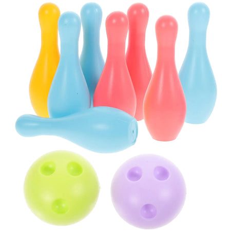 STOBOK Toy Bowling 1 Set Bowling Balls Bowling Set Bowling Games Kids Toy Bowling Set Outdoor Indoor Bowling Sports Toy for Party Favors Outdoor Games (Random Color)