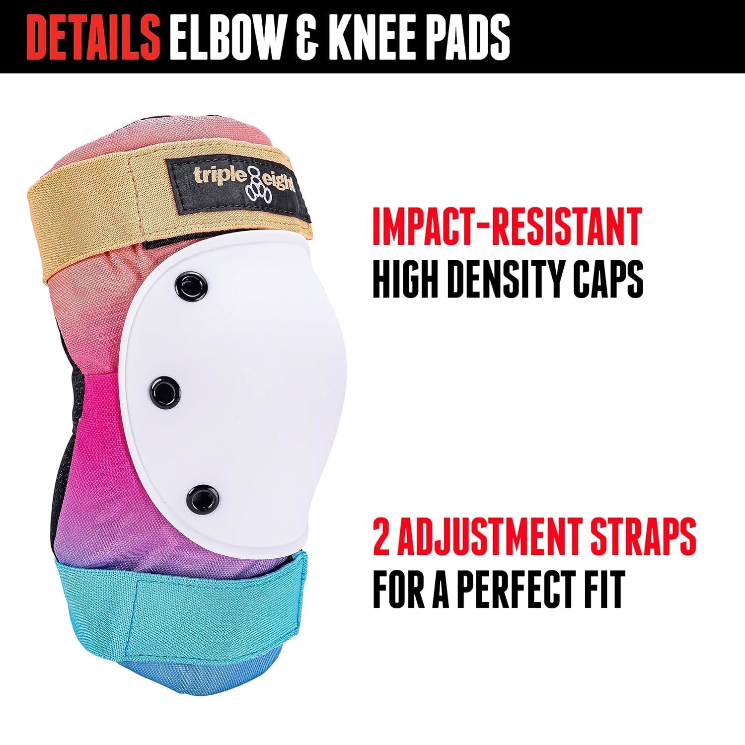 Saver Series 3-Pack Pad Set– Ideal for Skateboarding, In-Line Skating, Roller Skating, and Biking