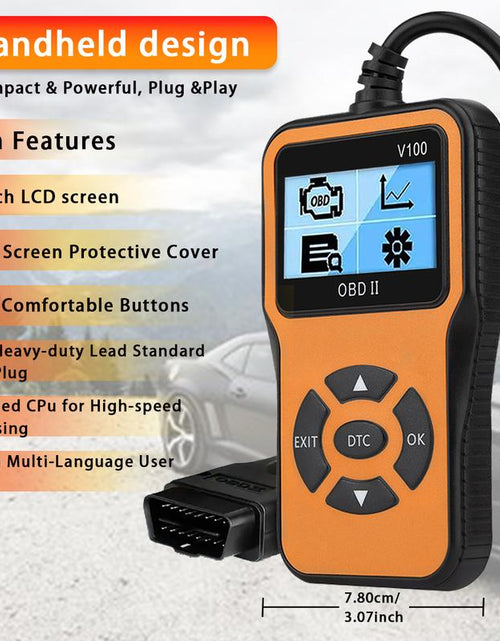 Load image into Gallery viewer, Advanced V100 OBD2 Scanner - Automotive Engine Diagnostic Tool, EOBD Car Check Engine Code Reader, OBD2 Auto Diagnostic Scan Instrument
