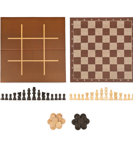 Spin Master Games, Chess Checkers and Tic-Tac-Toe Set, for Ages 6 and Up