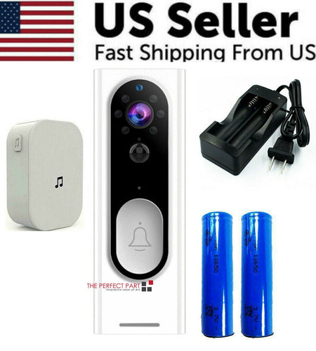 WiFi Ring Doorbell 1080P HD Security Camera Wireless Door Bell Camera With Chime