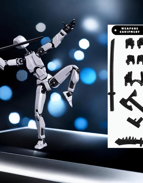 Load image into Gallery viewer, Assembled Finished Product 3-Piece Set of 3D Printed Multi-Joint Action Figures T13, Fully Movable Robot Model, Suitable for Stop-Motion Animation, Halloween Gifts and Christmas Gifts,Collectible Figurines Metal Anime Design Statues
