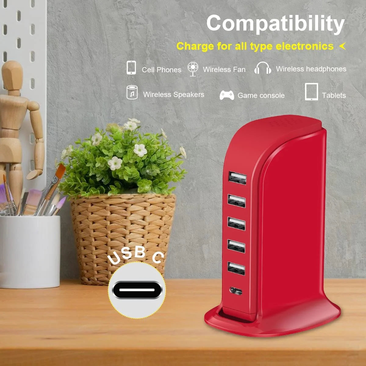 SHIHUALQ Overcurrent Protection Cell Phone Charging Station