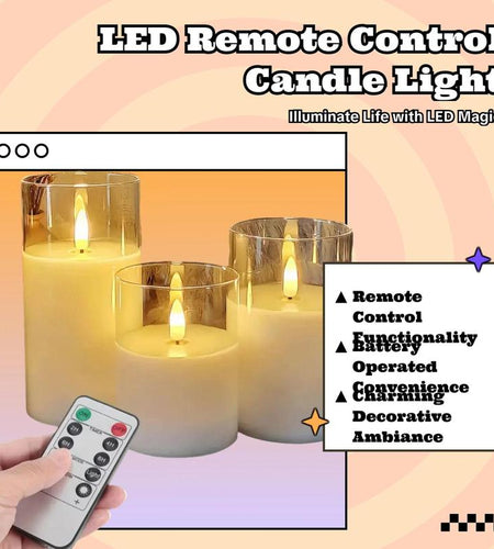 LED Candle Light with Remote Control, Batteries Required Electronic Candle Light, Decorative Candle Light for Home Party Wedding Decor, Home Decor Supplies, Lamp, Modern Modern Night Lights