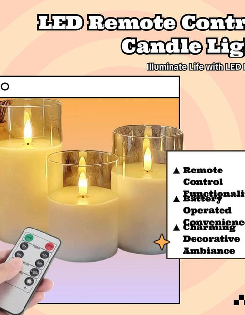 Load image into Gallery viewer, LED Candle Light with Remote Control, Batteries Required Electronic Candle Light, Decorative Candle Light for Home Party Wedding Decor, Home Decor Supplies, Lamp, Modern Modern Night Lights

