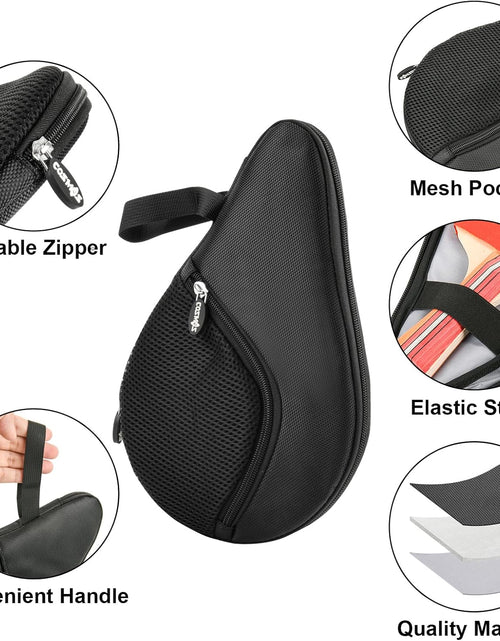 Load image into Gallery viewer, Table Tennis Racket Case Cover Ping Pong Paddle Carry Bag with Ball Storage Pocket
