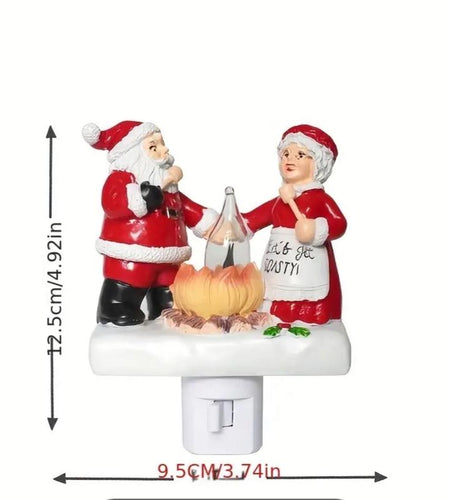 SANTA and MRS. CLAUS CAMPFIRE NIGHTLIGHT