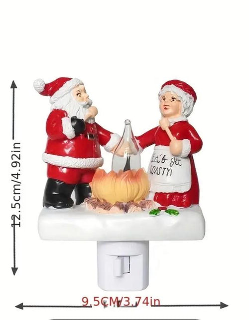 Load image into Gallery viewer, SANTA and MRS. CLAUS CAMPFIRE NIGHTLIGHT
