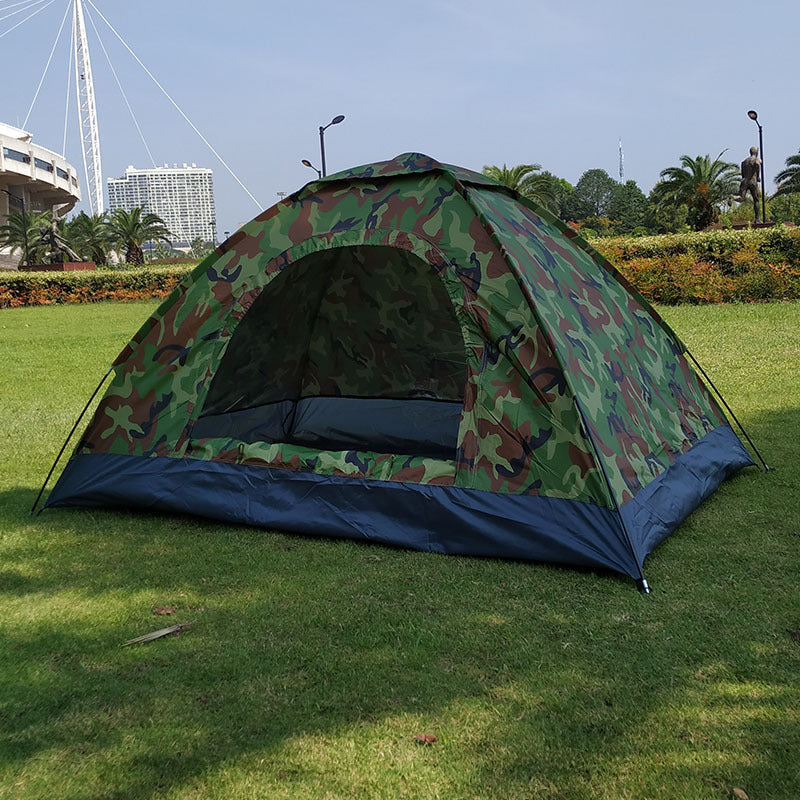 Camouflage Single Layer Tent for Outdoor Camping